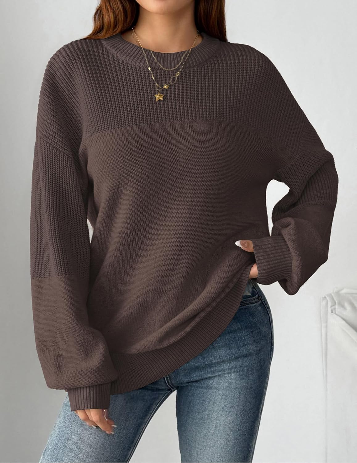 Zeagoo Sweaters for Women Cotton Loose Fit Chunky Knit Casual Fall Outfits