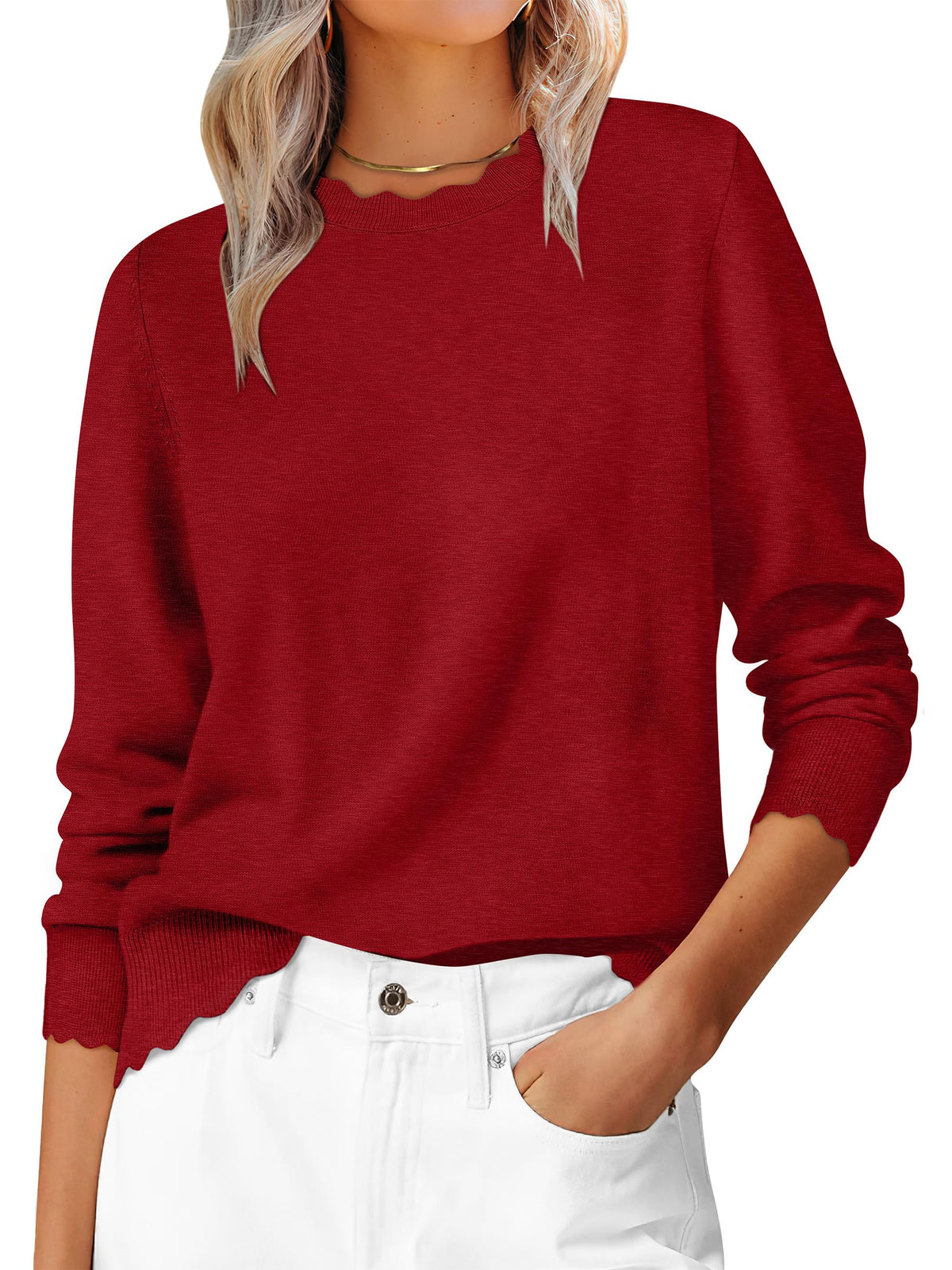 ANRABESS Sweaters for Women Fall Loose Fit Lightweight