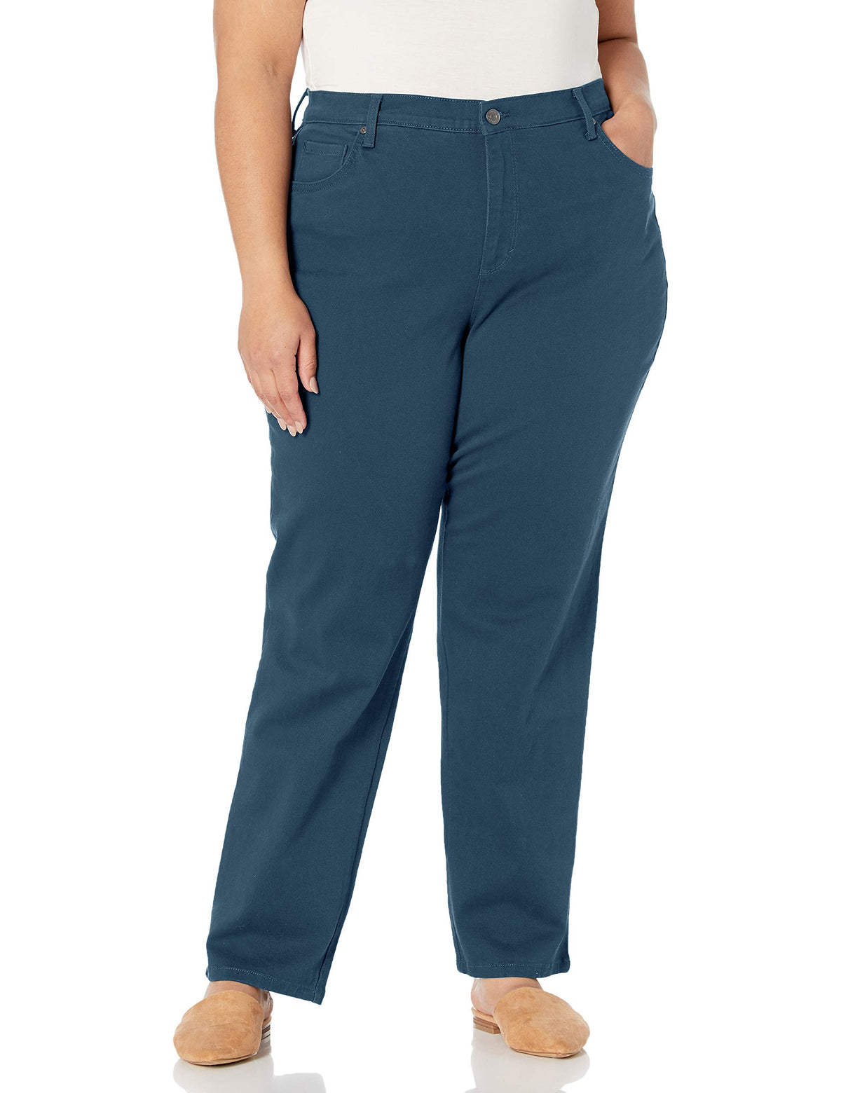 Gloria Vanderbilt Womens Amanda Classic High Rise Tapered Jean Plus Size