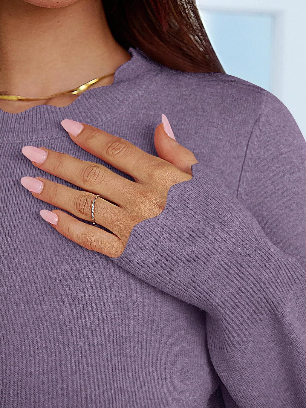 ANRABESS Sweaters for Women Fall Loose Fit Lightweight