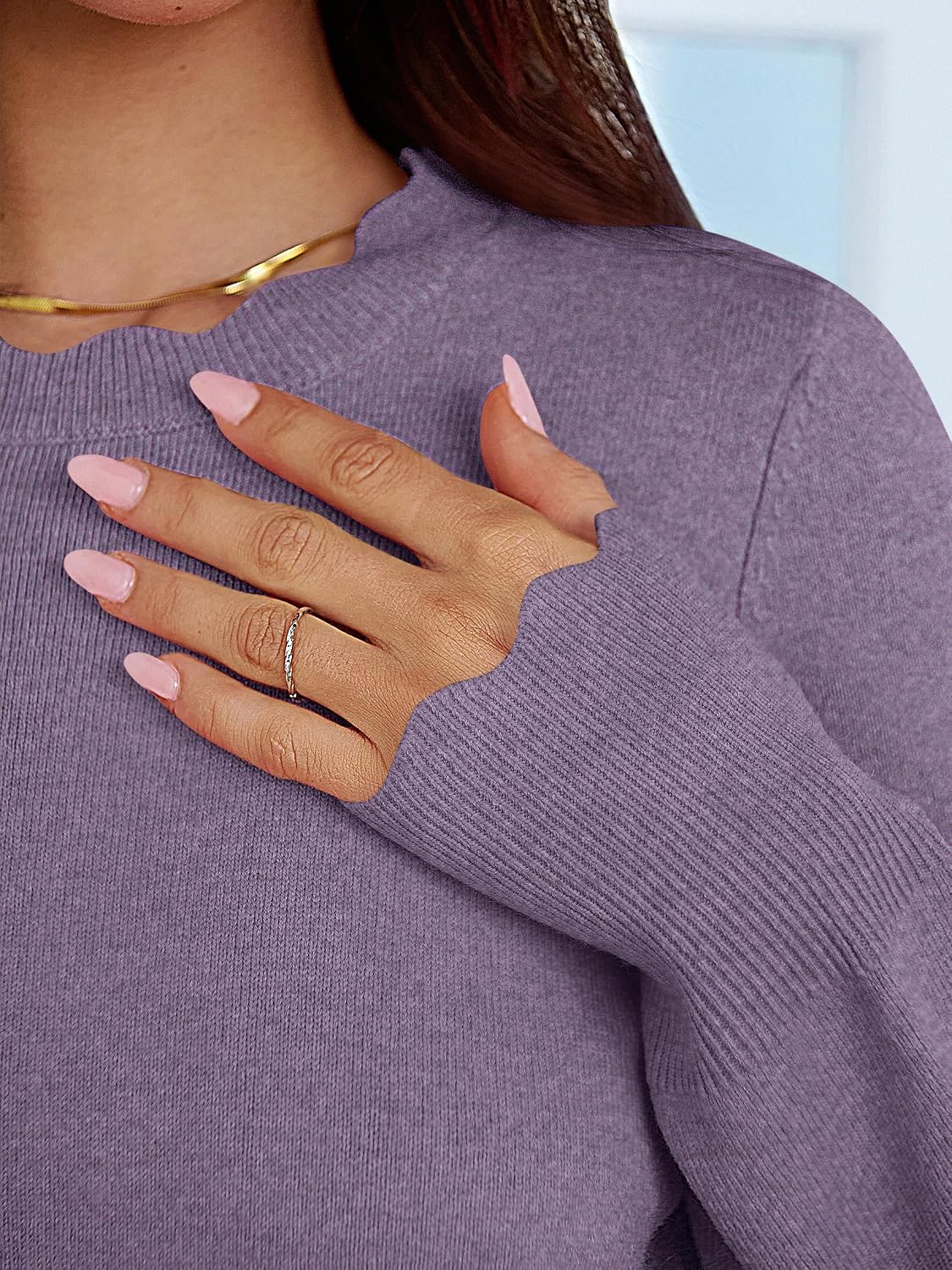 ANRABESS Sweaters for Women Fall Loose Fit Lightweight