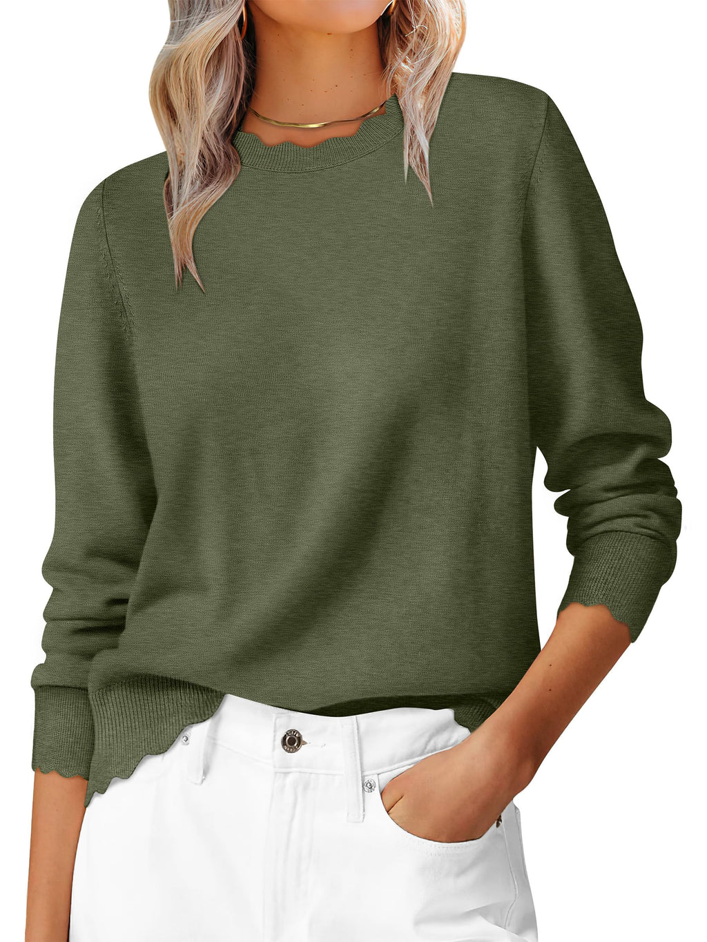 ANRABESS Sweaters for Women Fall Loose Fit Lightweight