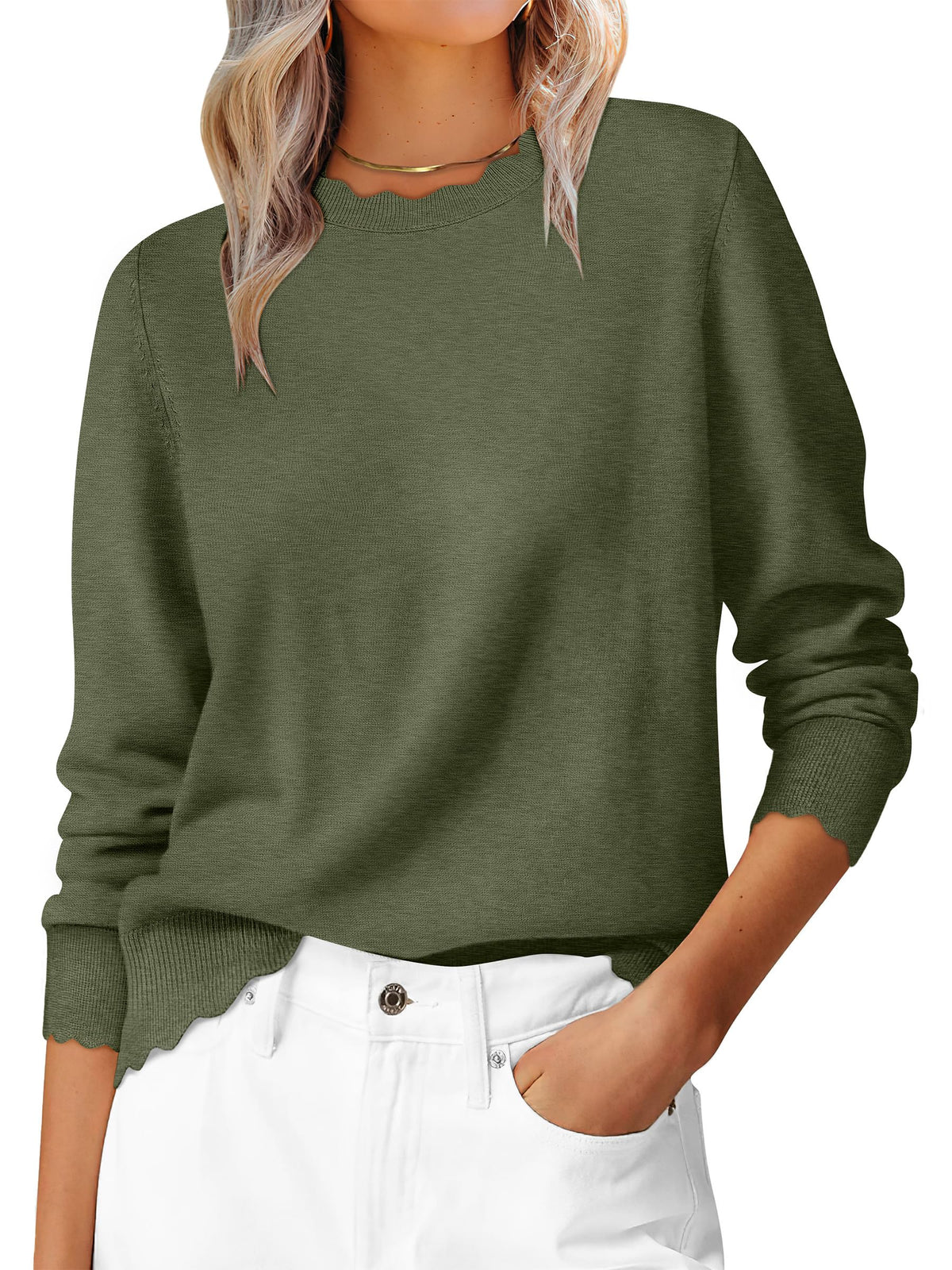 ANRABESS Sweaters for Women Fall Loose Fit Lightweight