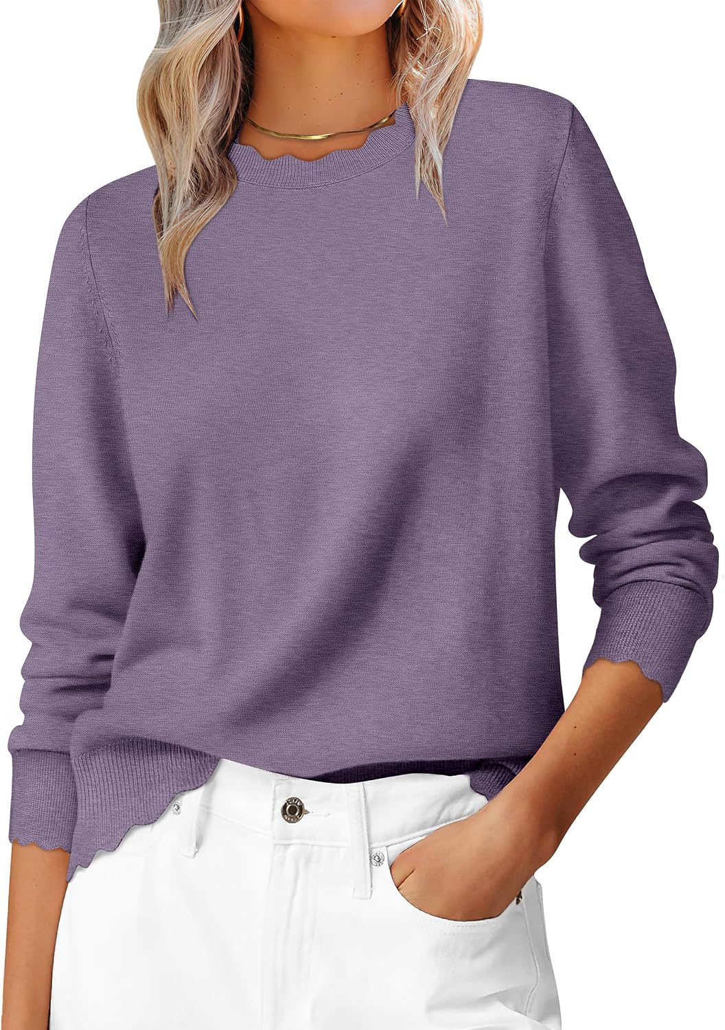 ANRABESS Sweaters for Women Fall Loose Fit Lightweight