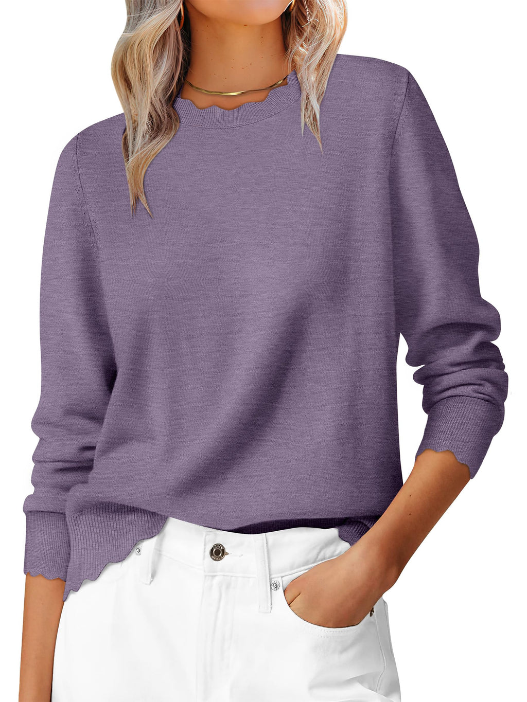 ANRABESS Sweaters for Women Fall Loose Fit Lightweight