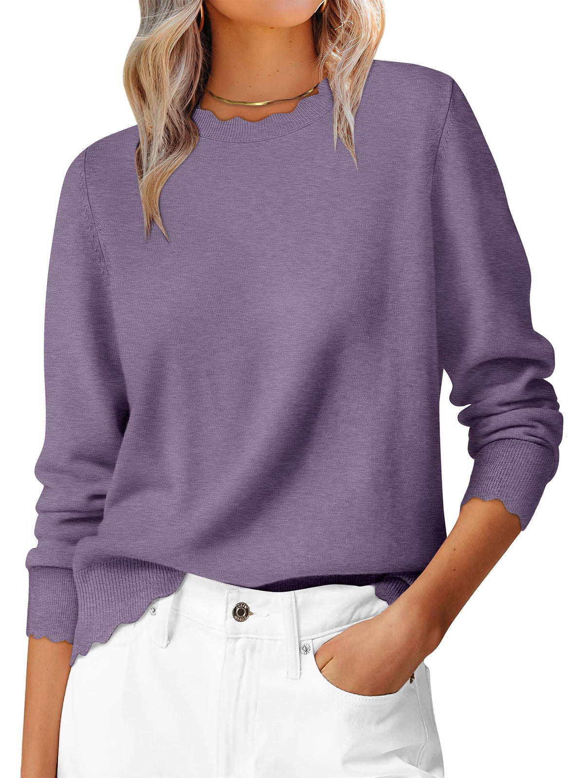 ANRABESS Sweaters for Women Fall Loose Fit Lightweight