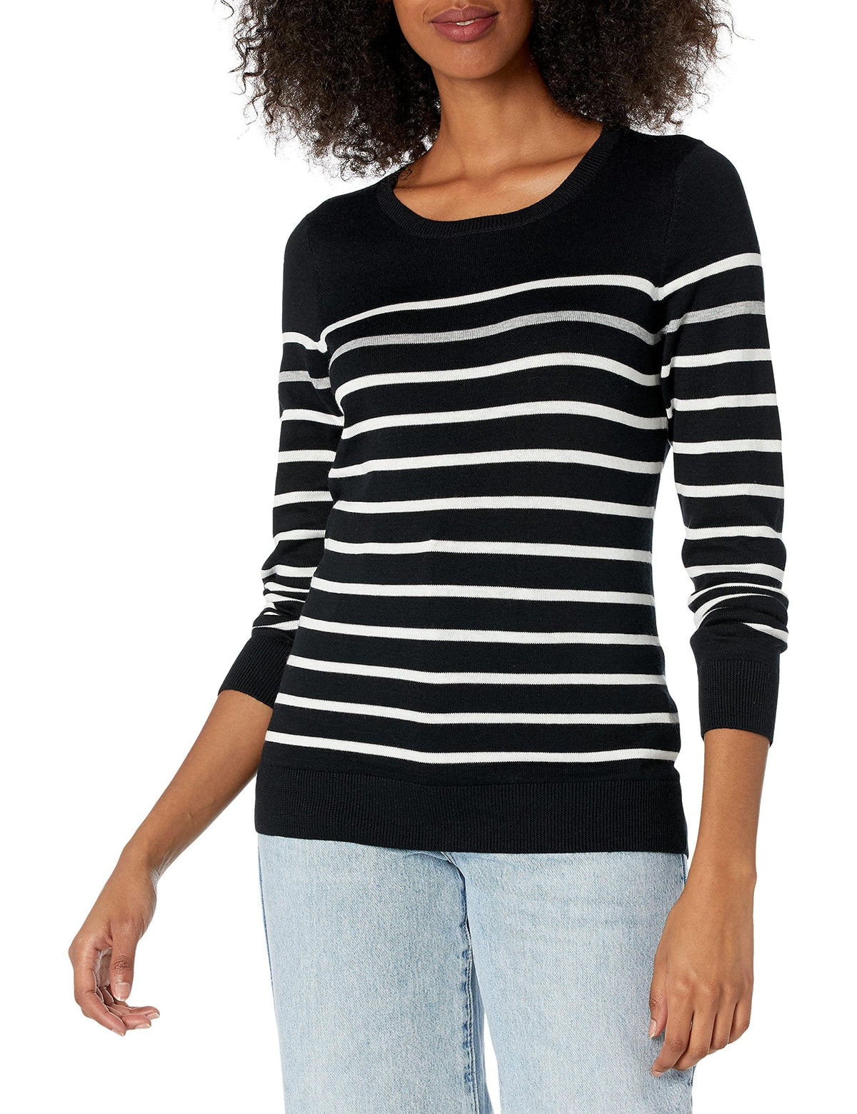 Amazon Essentials Women's Long-Sleeve Lightweight Crewneck Sweater, Flattering (Available in Plus Size)
