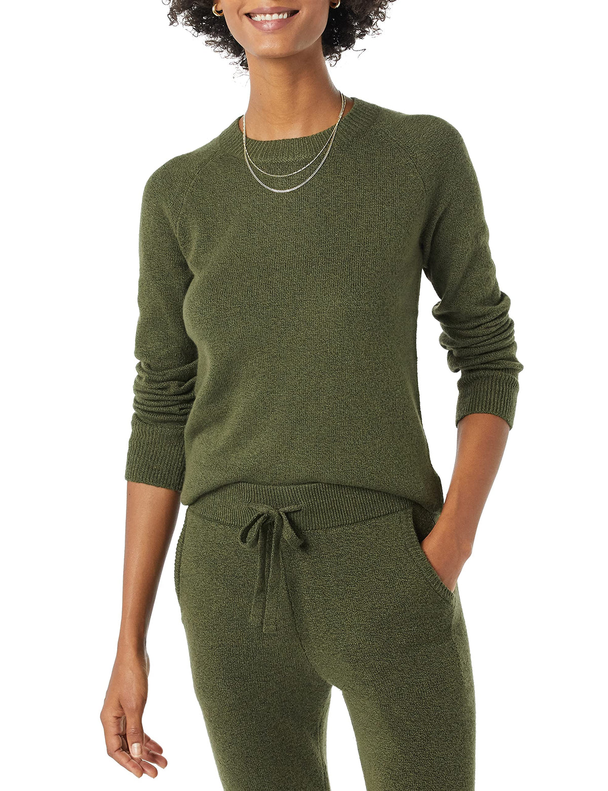 Amazon Essentials Women's Regular-Fit Soft Touch Crewneck Long-Sleeve Sweater