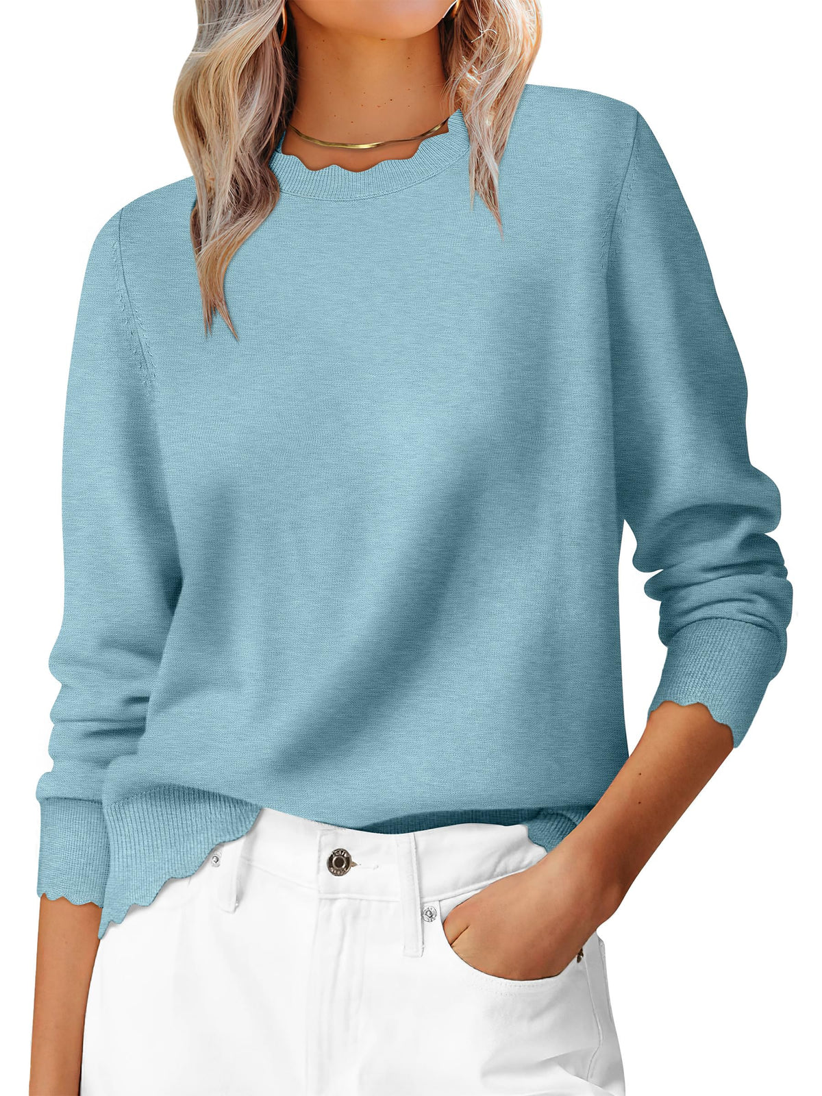 ANRABESS Sweaters for Women Fall Loose Fit Lightweight