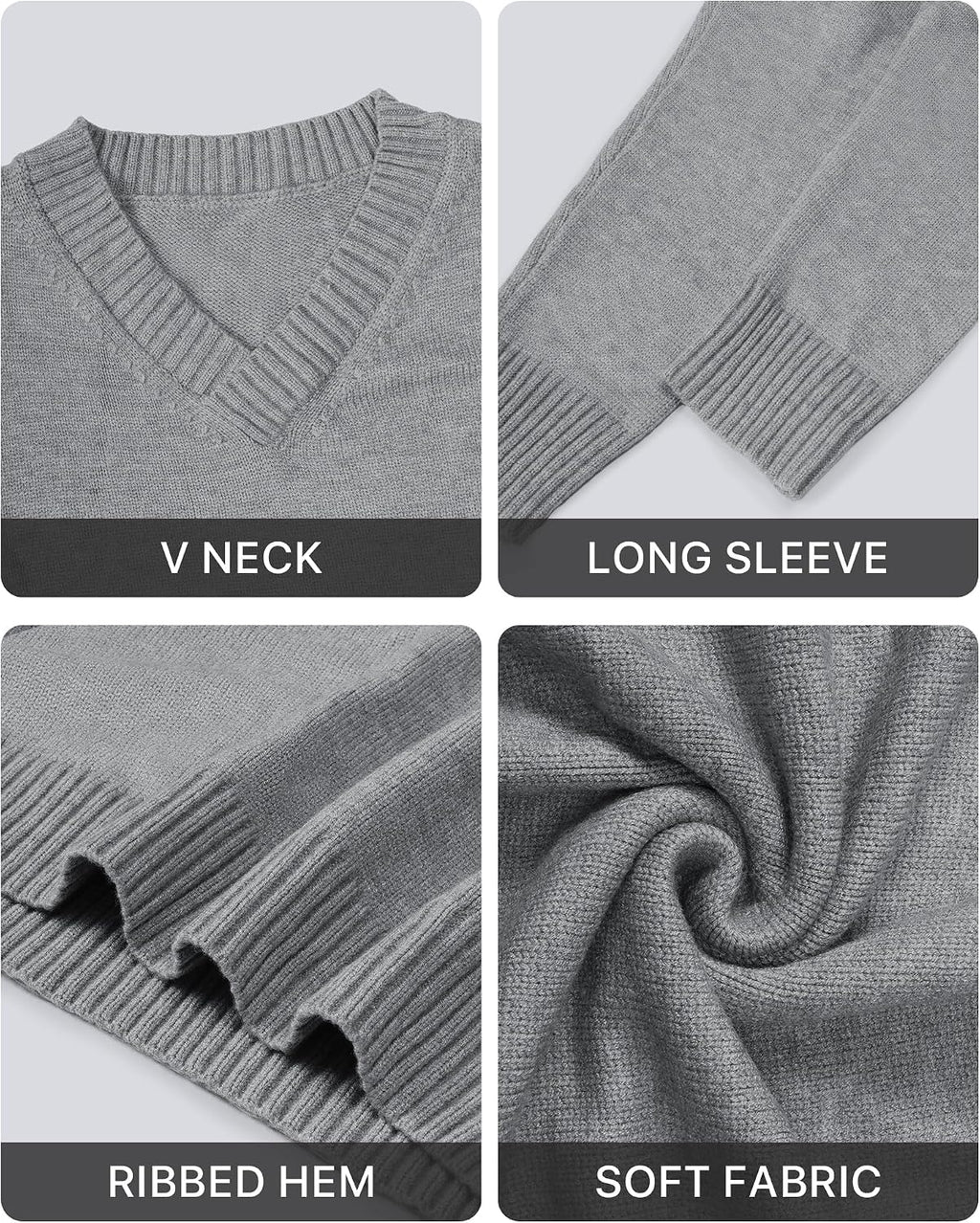 Womens Oversized Cashmere Blend V Neck Cozy Pullover Sweaters
