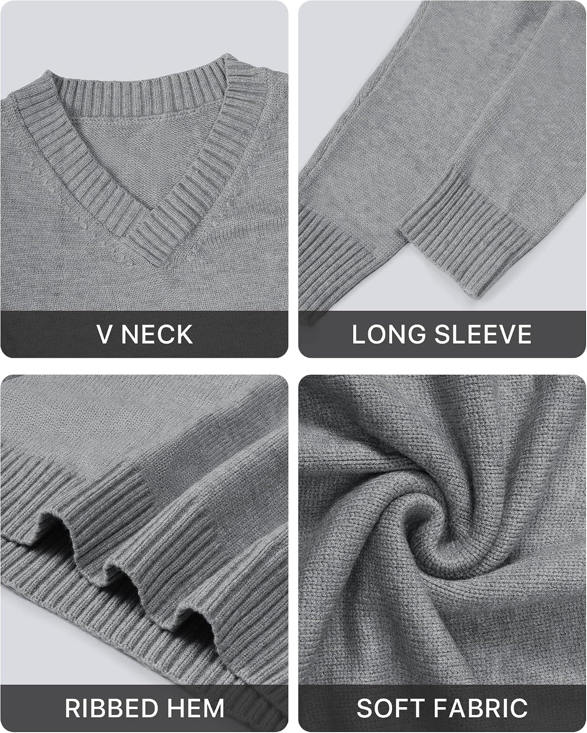 Womens Oversized Cashmere Blend V Neck Cozy Pullover Sweaters