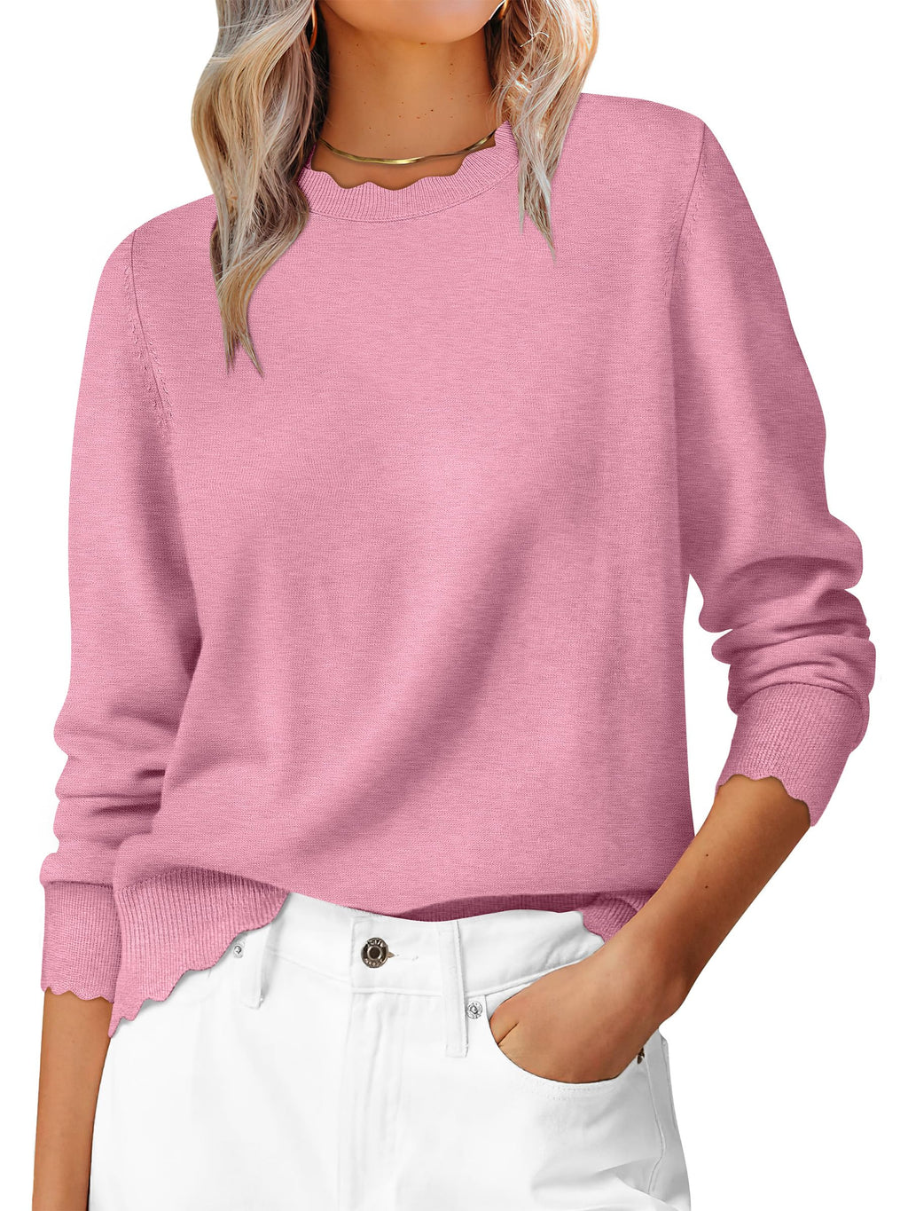 ANRABESS Sweaters for Women Fall Loose Fit Lightweight