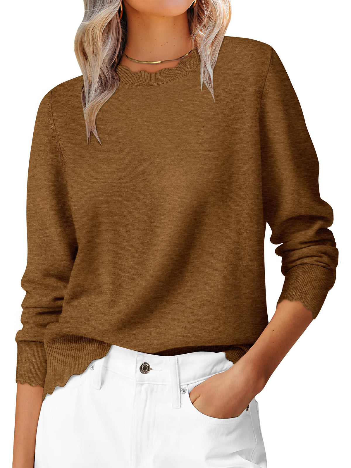 ANRABESS Sweaters for Women Fall Loose Fit Lightweight